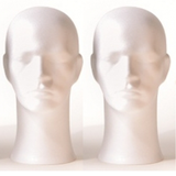 Styroporkopf Phil, männlich, weiss