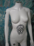 Miete Schaufensterpuppe weiblich weiss mit Totenkopf (1 Ex.)
