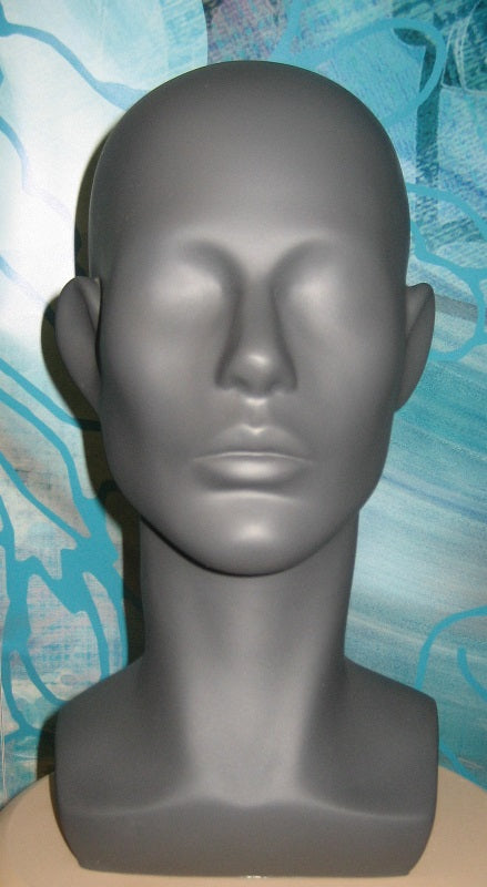 Kopf Dame abstrakt mit angedeutetem Gesicht, grau