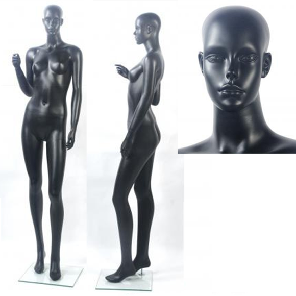 Schaufensterpuppe weiblich, abstrakt, schwarz, Gina